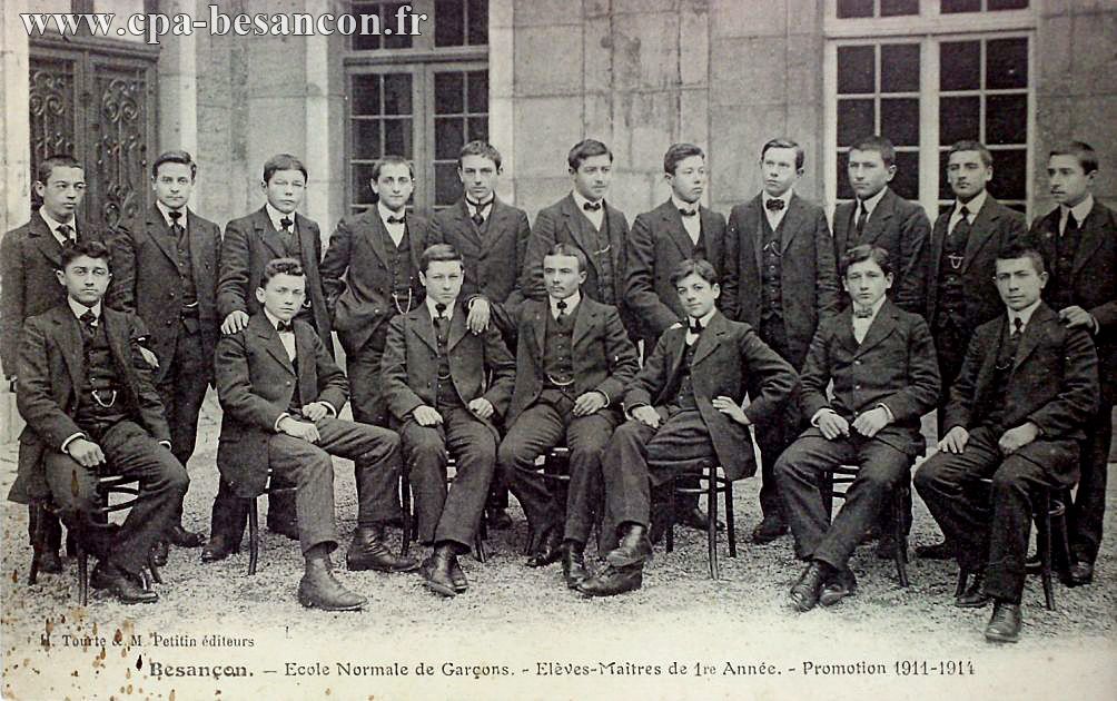 Besançon. - Ecole Normale de Garçons. - Elèves-Maîtres de 1re Année. - Promotion 1911-1914